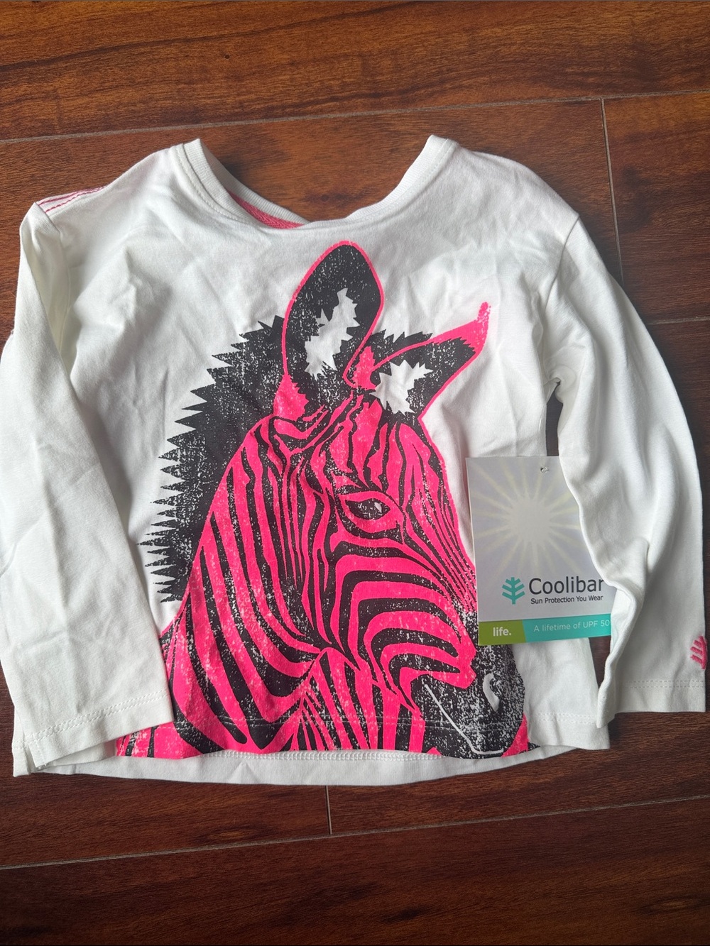 Coolibar 2T Long-Sleeve Tee with Pink and Black Zebra